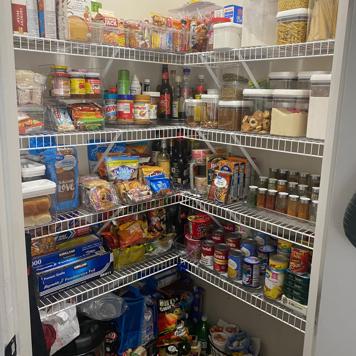 B A Cluttered Eyesore Wire Pantry Gets a Total Makeover
